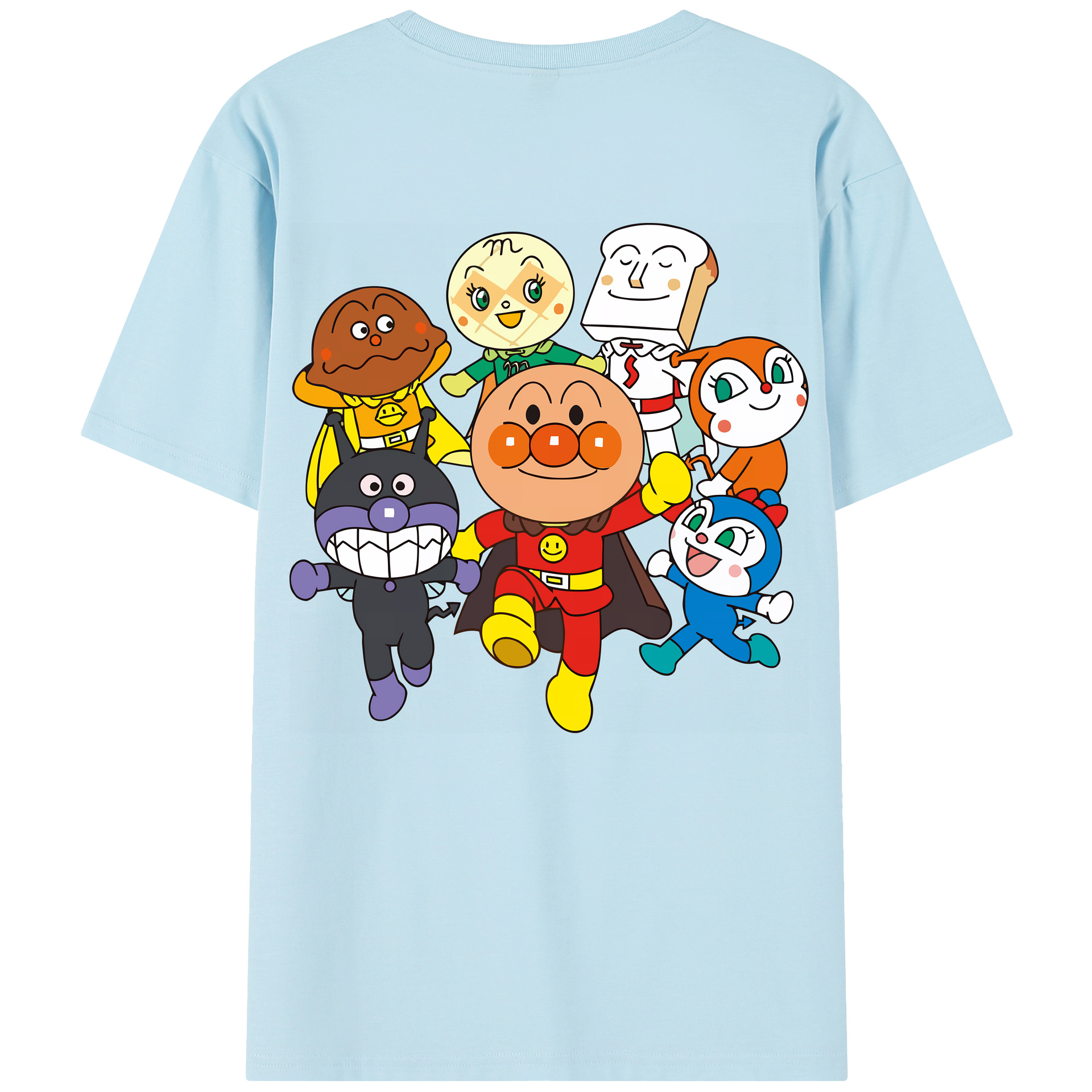 （画像用） アンパンマン Anpanman 綿100％半袖Tシャツ（背面プリント）